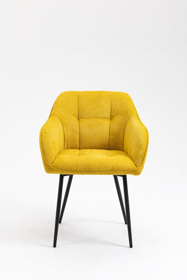 Armlehnstuhl Monaco gelb gepolstert