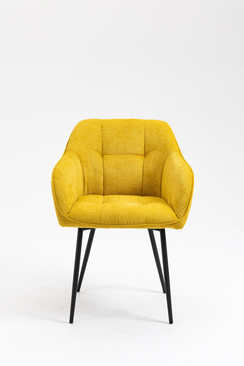 Armlehnstuhl Monaco gelb gepolstert
