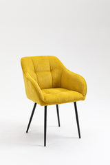 Armlehnstuhl Monaco gelb gepolstert