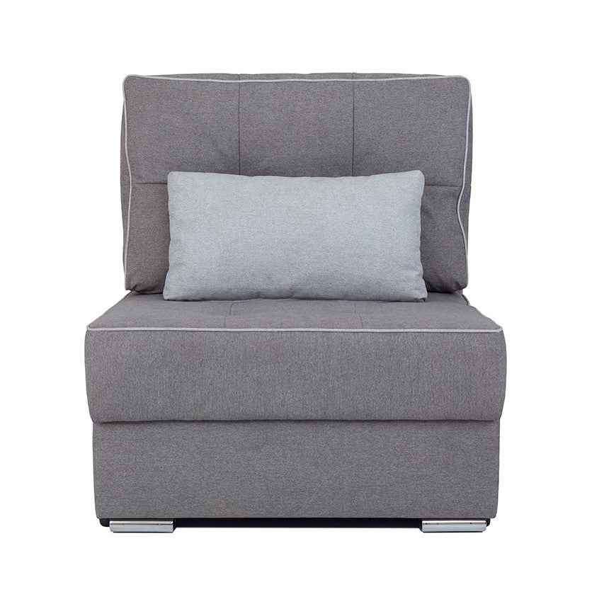 NIZA Relax Sessel mit Schlafunktion grau mit Bonell