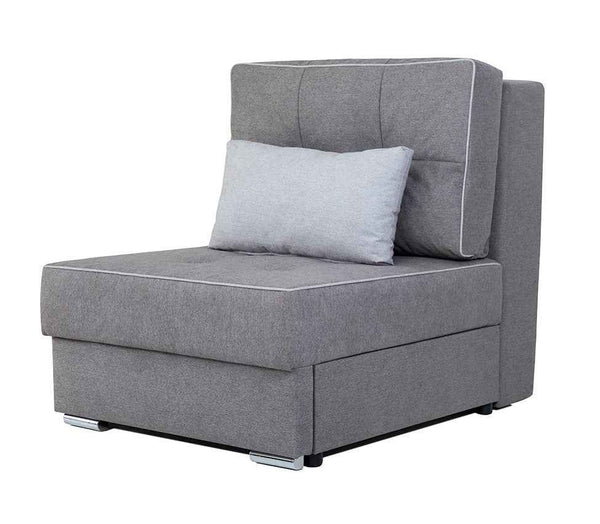 NIZA Relax Sessel mit Schlafunktion grau mit Bonell