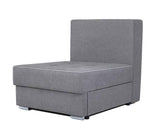 NIZA Relax Sessel mit Schlafunktion grau mit Bonell
