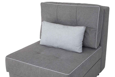 NIZA Relax Sessel mit Schlafunktion grau mit Bonell