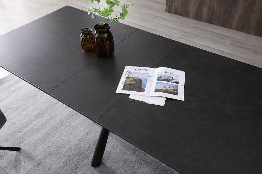 NOREGA – Flexibler Design-Esstisch 180-220x100 cm black