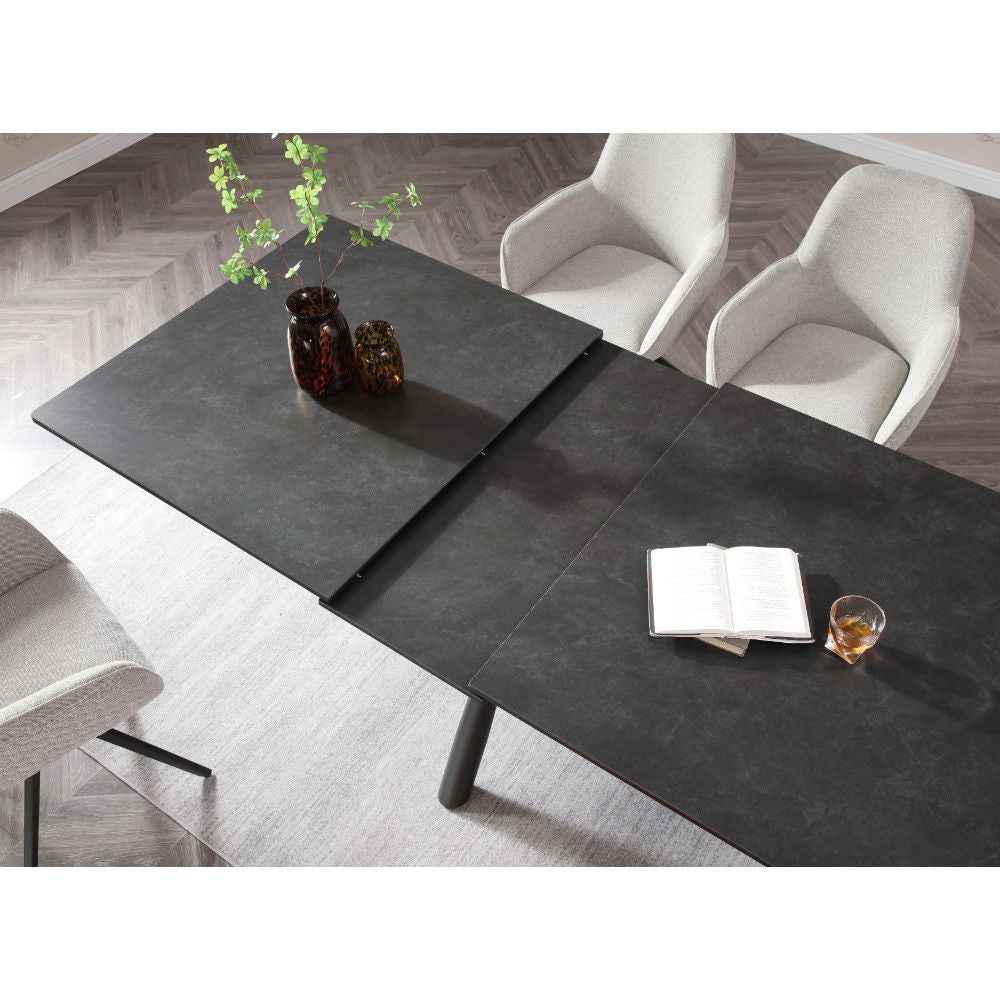 NOREGA – Flexibler Design-Esstisch 180-220x100 cm black