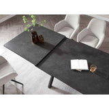 NOREGA – Flexibler Design-Esstisch 180-220x100 cm black