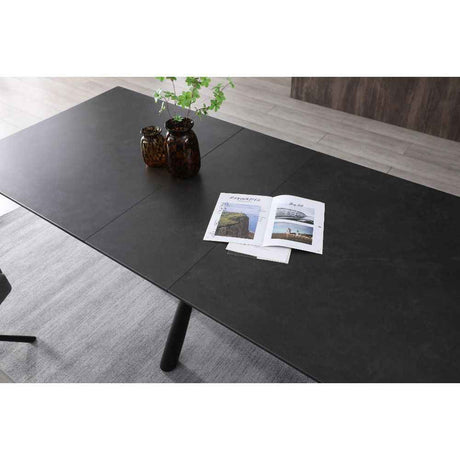 NOREGA – Flexibler Design-Esstisch 180-220x100 cm black