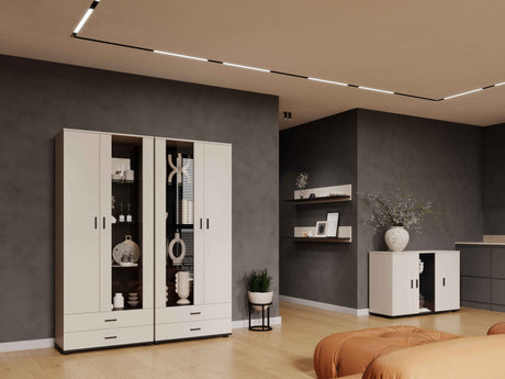 NUVOLA+ TV-Möbel ,Kaschmir / schwarz 180cm