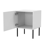 Set Nachttisch, MAISON LINEA 44,5x59x40.5 cm, Weiss matt