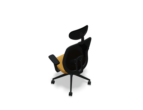 Oliver Bürostuhl 360 Kopf.+ 4D schwarz /gelb Grain Stoff - Prime Möbel