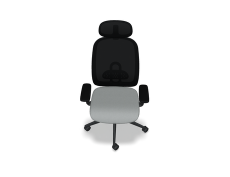 Oliver Bürostuhl 360 Kopf.+ 4D schwarz /grau Grain Stoff - Prime Möbel