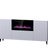 PALMOS Kommode mit Elektro Kamin- Mattschwarz 180x82x42cm