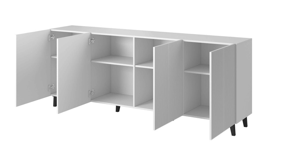 PALMOS Sideboard - Mattschwarz 200x82x42cm
