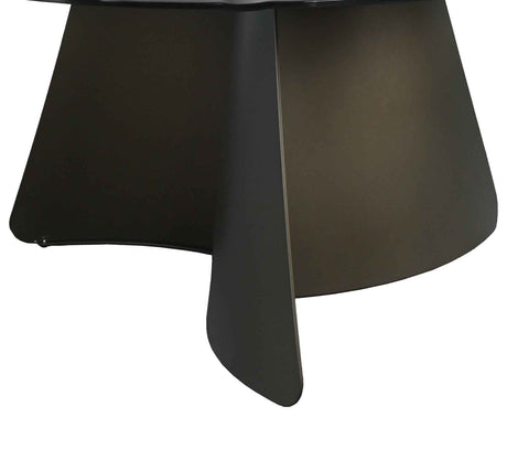 PAVARD Design Esstisch – Rund Braun, Glas + Metall Ø 160x78cm