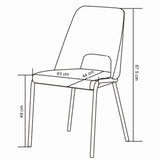 Stuhl Pele- beige Modern, stabil 130kg Tragkraft