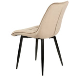 4x Set PRIME VITA Stuhl - Essen, Grau Samt, 48x60x89 cm