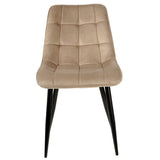 4x Set PRIME VITA Stuhl - Essen, Grau Samt, 48x60x89 cm