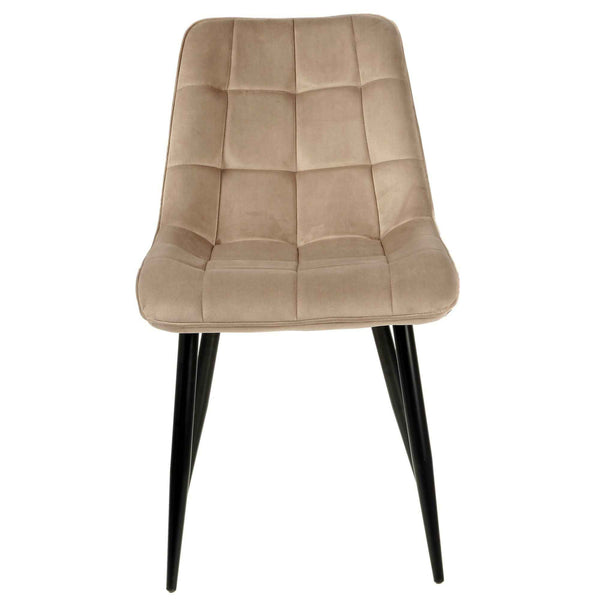 4x Set PRIME VITA Stuhl - Essen, Grau Samt, 48x60x89 cm