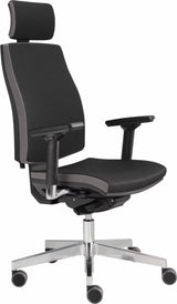 Bürodrehstuhl Premium 1 mit Polsterrücken, Kopfstütze Dynamisches Sitzen auf hohem Niveau Prime Möbel