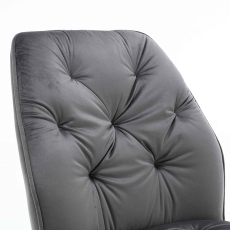 PrimeSpin – Drehbarer Esszimmerstuhl mit Sternfuß in Grau