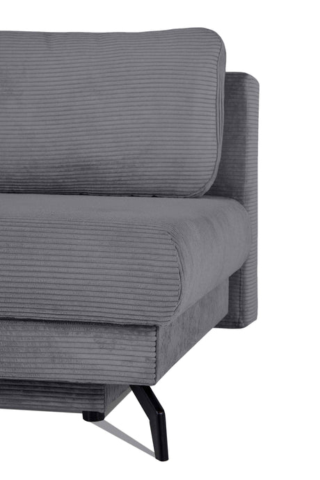 Prime Vita Sofa mit Bettauszug -Cord Dunkelgrau 208x100x80cm