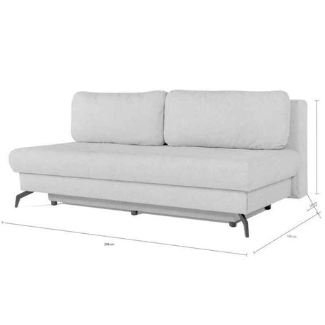 Prime Vita Sofa mit Bettauszug -Cord Dunkelgrau 208x100x80cm