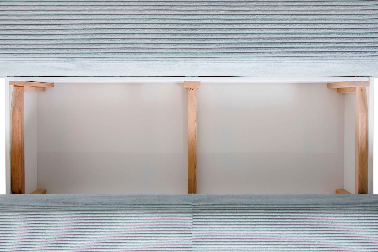 Prime Vita Sofa mit Bettauszug -Cord Mint grün 208x100x80cm