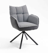 RADE Armlehnstuhl  180° drehbar, Grau - DESIGN 61x62x89cm