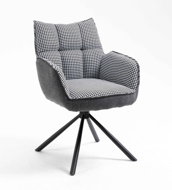 RADE Armlehnstuhl  180° drehbar, Grau - DESIGN 61x62x89cm