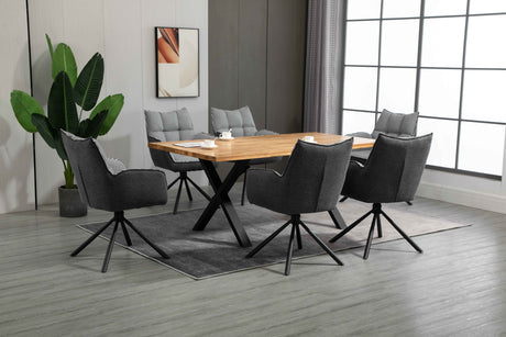 RADE Armlehnstuhl  180° drehbar, Grau - DESIGN 61x62x89cm