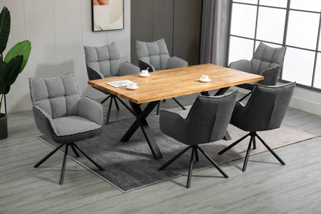 RADE Armlehnstuhl  180° drehbar, Grau - DESIGN 61x62x89cm