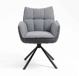 RADE Armlehnstuhl  180° drehbar, Grau - DESIGN 61x62x89cm