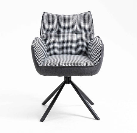 RADE Armlehnstuhl  180° drehbar, Grau - DESIGN 61x62x89cm