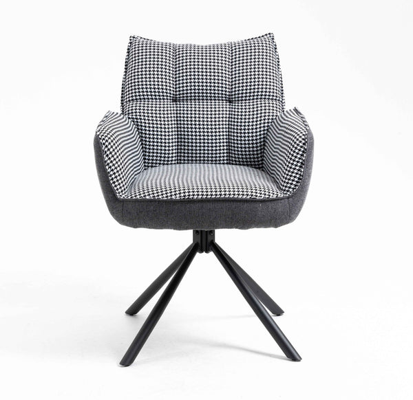 RADE Armlehnstuhl  180° drehbar, Grau - DESIGN 61x62x89cm