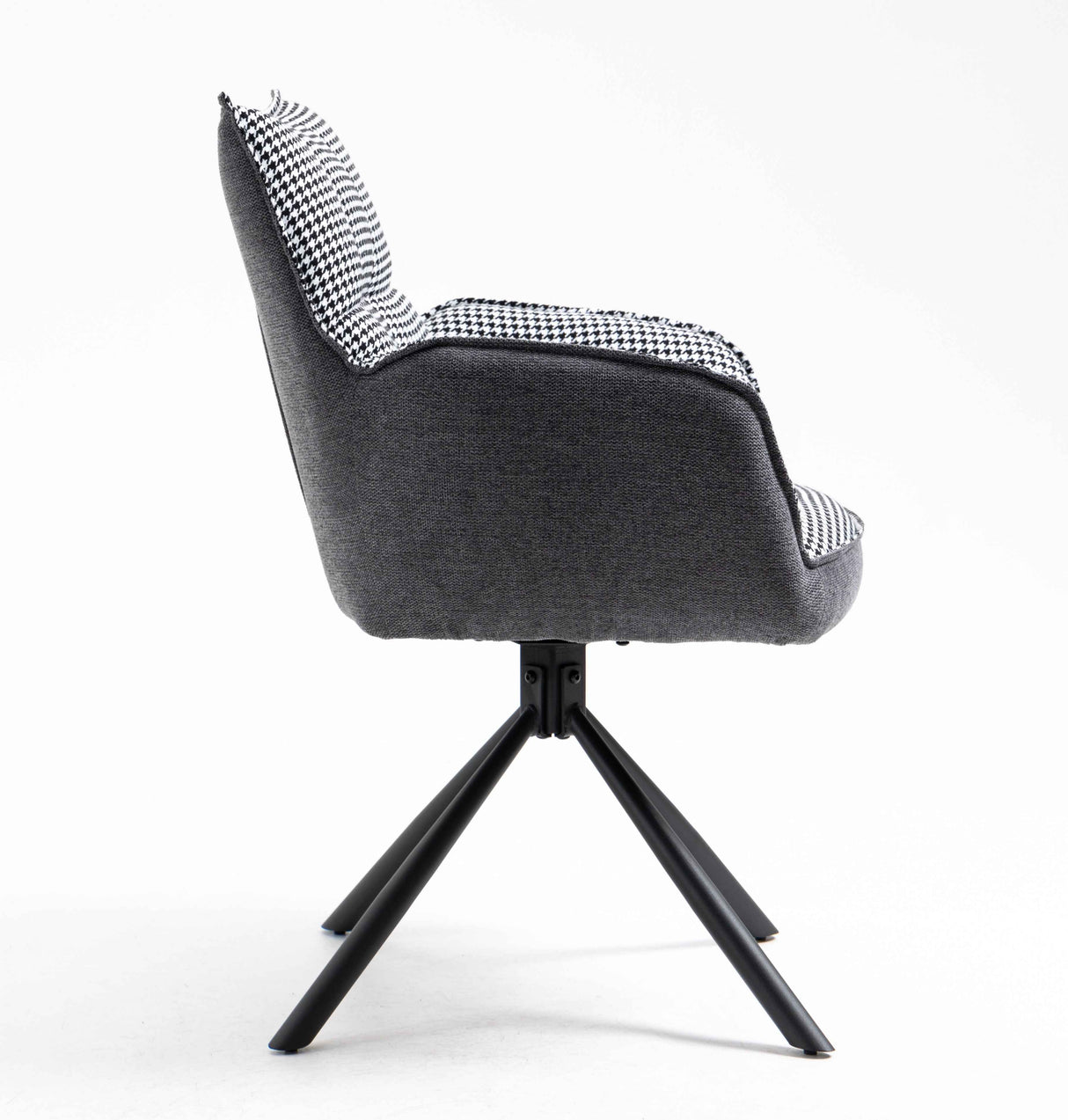 RADE Armlehnstuhl  180° drehbar, Grau - DESIGN 61x62x89cm