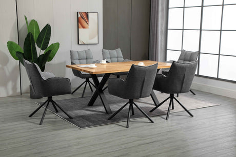 RADE Armlehnstuhl  180° drehbar, Grau - DESIGN 61x62x89cm