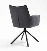RADE Armlehnstuhl  180° drehbar, Grau - DESIGN 61x62x89cm