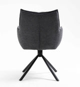 RADE Armlehnstuhl  180° drehbar, Grau - DESIGN 61x62x89cm