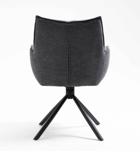 RADE Armlehnstuhl  180° drehbar, Grau - DESIGN 61x62x89cm