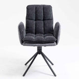 RALF DESIGN Armlehnstuhl  180° drehbar,  Grau -komplett bezogen