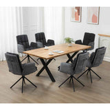 RALF DESIGN Armlehnstuhl  180° drehbar,  Grau -komplett bezogen