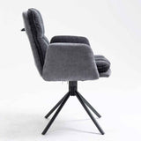 RALF DESIGN Armlehnstuhl  180° drehbar,  Grau -komplett bezogen