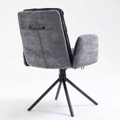 RALF DESIGN Armlehnstuhl  180° drehbar,  Grau -komplett bezogen