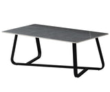 MIRALOS Couchtisch Marmor Look weiss 120×60×45 cm