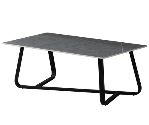 MIRALOS Couchtisch Marmor Look Grau 120×60×45 cm