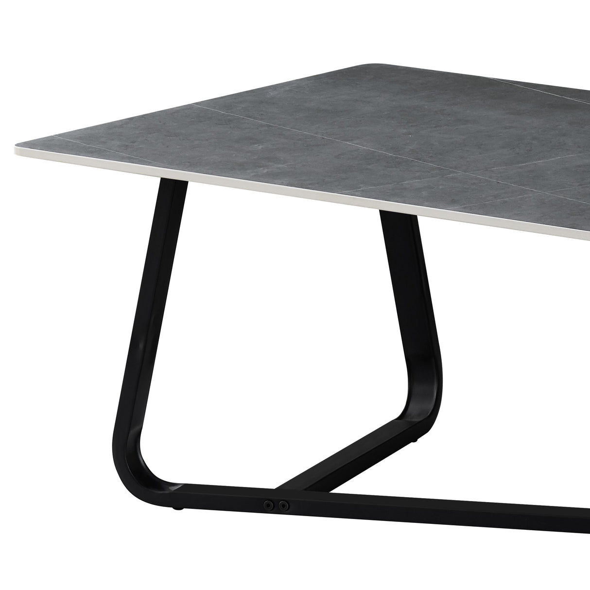 MIRALOS Couchtisch Marmor Look weiss 120×60×45 cm