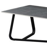 MIRALOS Couchtisch Marmor Look weiss 120×60×45 cm