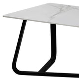 MIRALOS Couchtisch Marmor Look weiss 120×60×45 cm