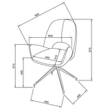 Royal Stuhl Grau Designer- 360° Drehfunk. Komfort