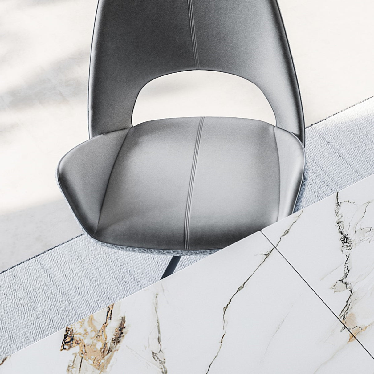 Royal Stuhl Grau Designer- 360° Drehfunk. Komfort